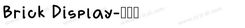 Brick Display字体转换
